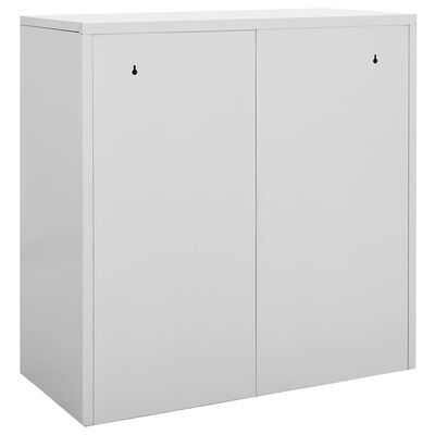 vidaXL Armoires à casiers 2 pcs Gris clair 90x45x92,5 cm Acier