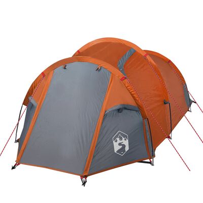 vidaXL Tente de camping tunnel 3 personnes orange imperméable