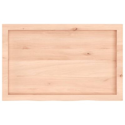 vidaXL Dessus de table 80x50x(2-4) cm bois de chêne massif non traité