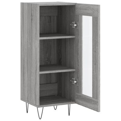 vidaXL Buffet Sonoma gris 34,5x34x90 cm Bois d'ingénierie