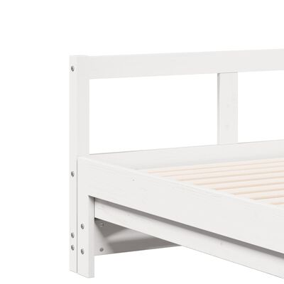 vidaXL Lit de jour sans matelas blanc 80x200 cm bois de pin massif