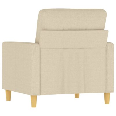 vidaXL Fauteuil Crème 60 cm Tissu