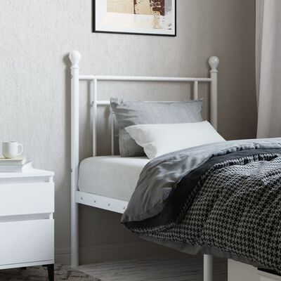 vidaXL Tête de lit métal blanc 80 cm