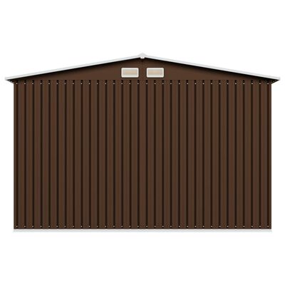 vidaXL Abri de stockage pour jardin Marron 257x205x178 cm Acier