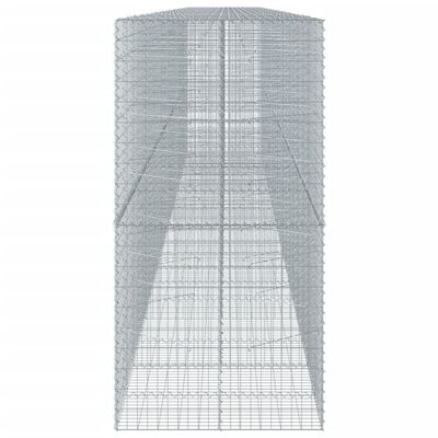 vidaXL Panier gabion avec couvercle 1050x100x200 cm fer galvanisé