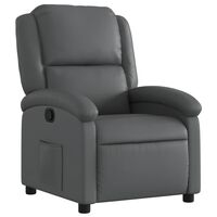 vidaXL Fauteuil inclinable Gris Similicuir