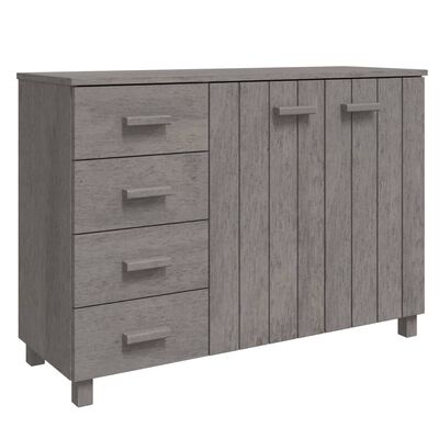 vidaXL Buffet HAMAR Gris clair 113x40x80 cm Bois massif de pin