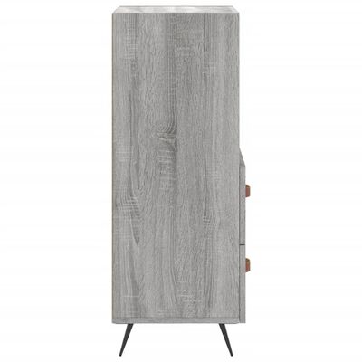 vidaXL Buffet Sonoma gris 34,5x34x90 cm Bois d'ingénierie