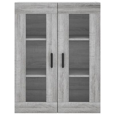 vidaXL Buffet haut Sonoma gris 69,5x34x180 cm Bois d'ingénierie