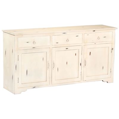 vidaXL Buffet Blanc 160x40x80 cm Bois de manguier massif