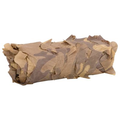 vidaXL Filet de camouflage avec sac de rangement 312x140 cm sable