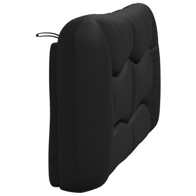 vidaXL Coussin de tête de lit noir 120 cm similicuir