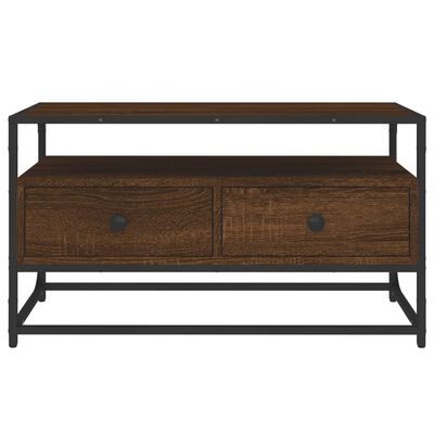 vidaXL Meuble TV chêne marron 80x35x45 cm bois d'ingénierie