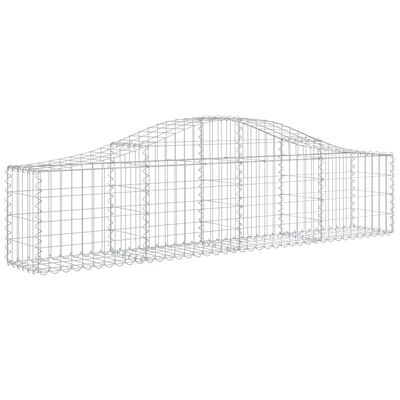 vidaXL Paniers à gabions arqués 30 pcs 200x30x40/60 cm Fer galvanisé