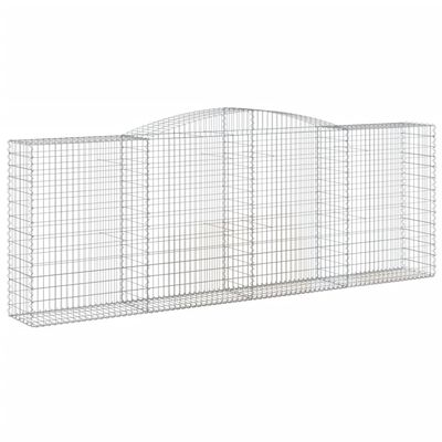 vidaXL Panier de gabions arqué 400x50x140/160 cm Fer galvanisé