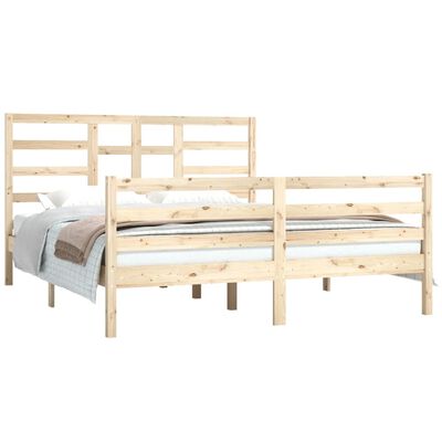 vidaXL Cadre de lit sans matelas bois massif 160x200 cm