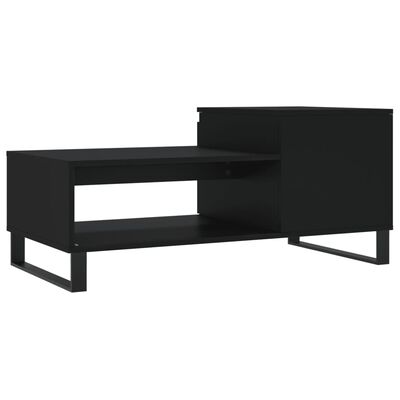 vidaXL Table basse Noir 100x50x45 cm Bois d'ingénierie