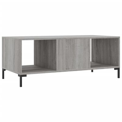 vidaXL Table basse sonoma gris 102x50x40 cm bois d'ingénierie