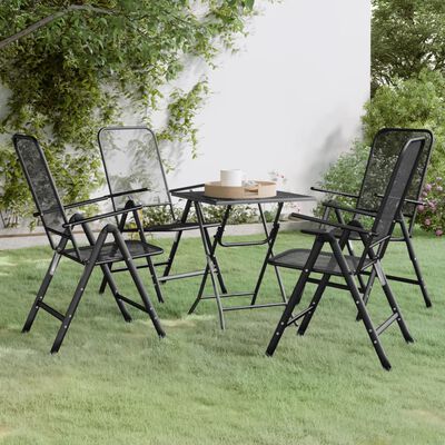 vidaXL Ensemble à manger de jardin 5 pcs Maille Métal Anthracite