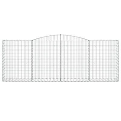 vidaXL Panier de gabions arqué 400x50x140/160 cm Fer galvanisé