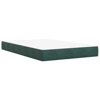 vidaXL Sommier à lattes de lit et matelas Vert foncé 120x200cm Velours