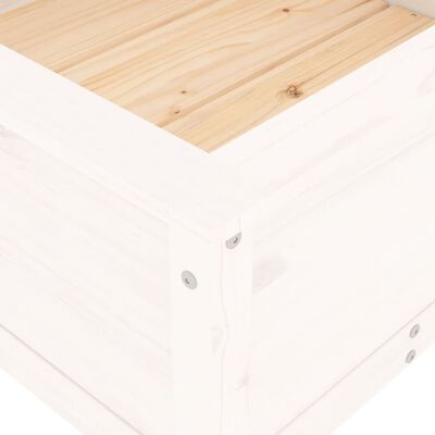 vidaXL Jardinière blanc 82,5x82,5x39 cm bois massif de pin