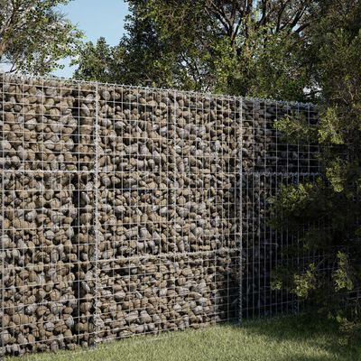 vidaXL Panier gabion avec couvercle 100x50x150 cm fer galvanisé