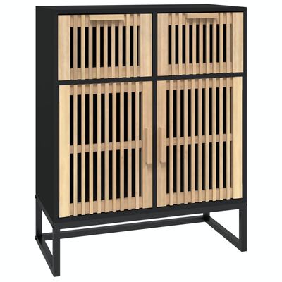 vidaXL Buffet noir 60x30x75 cm bois d'ingénierie