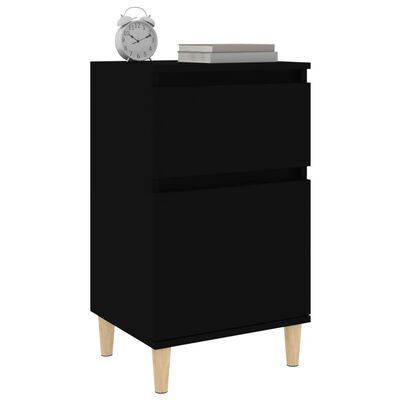 vidaXL Tables de chevet 2 pcs noir 40x35x70 cm