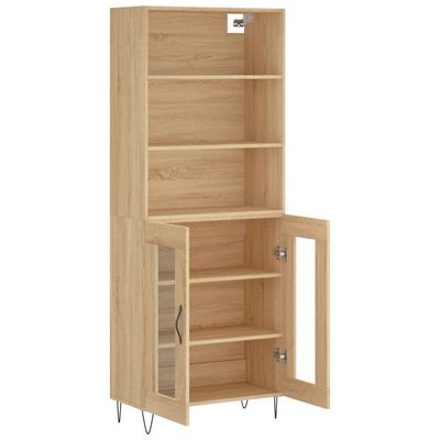 vidaXL Buffet haut Chêne sonoma 69,5x34x180 cm Bois d'ingénierie