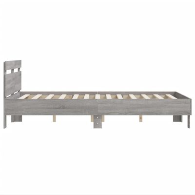 vidaXL Cadre de lit sans matelas sonoma gris 120x200 cm