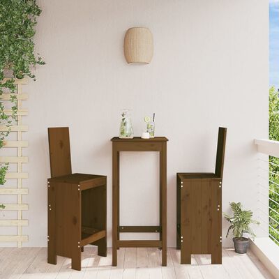 vidaXL Tabourets lot de 2 marron miel 40x42x120 cm bois massif de pin