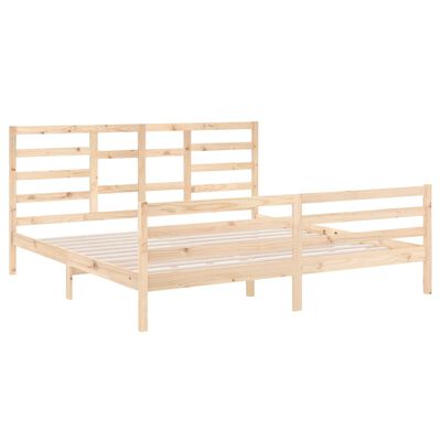 vidaXL Cadre de lit sans matelas bois massif 200x200 cm