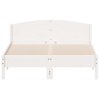 vidaXL Cadre de lit sans matelas blanc 120x200 cm bois de pin massif