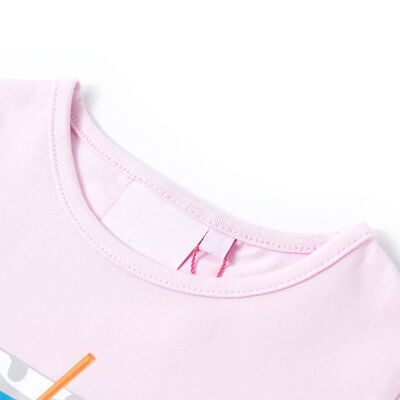 T-shirt pour enfants rose pâle 92