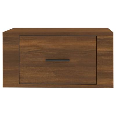 vidaXL Table de chevet murale Chêne marron 50x36x25 cm