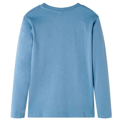 T-shirt enfants à manches longues bleu moyen 128