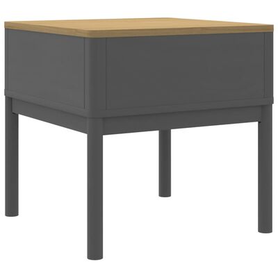 vidaXL Table de chevet FLORO gris 55x55x54 cm bois de pin massif