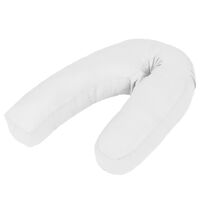 vidaXL Coussin de grossesse en forme de J 54x(36-43) cm Blanc