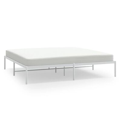 vidaXL Cadre de lit métal sans matelas blanc 183x213 cm