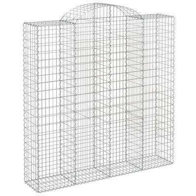 vidaXL Paniers à gabions arqués 13 pcs 200x50x200/220 cm Fer galvanisé