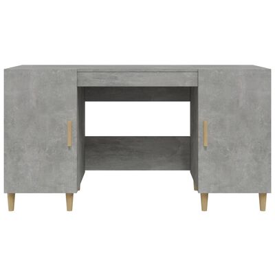 vidaXL Bureau Gris béton 140x50x75 cm Bois d'ingénierie