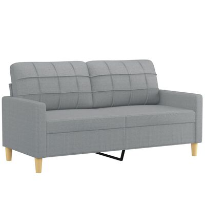 vidaXL Canapé à 2 places B-Stock gris clair 140 cm tissu