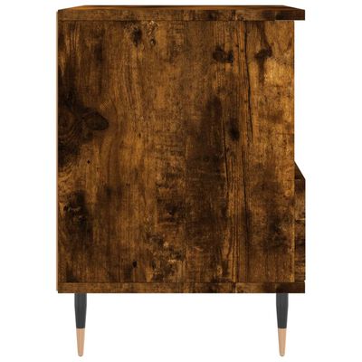 vidaXL Table de chevet chêne fumé 40x35x50 cm bois d’ingénierie