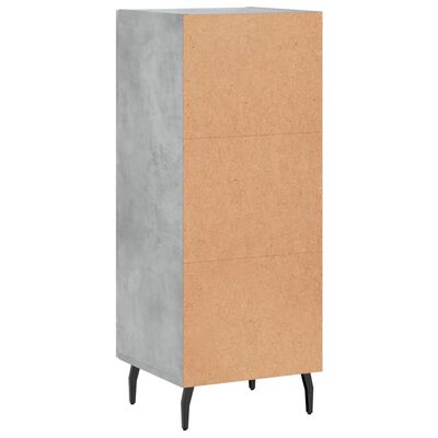 vidaXL Buffet Gris béton 34,5x34x90 cm Bois d'ingénierie