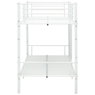 vidaXL Lit superposé sans matelas blanc métal 90x200 cm