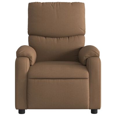 vidaXL Fauteuil inclinable Marron Tissu