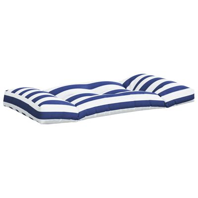 vidaXL Coussins de palette lot de 3 rayures bleues/blanches