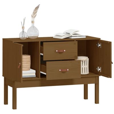 vidaXL Buffet Marron miel 110x40x78 cm Bois massif de pin