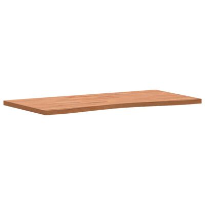 vidaXL Dessus de bureau 100x(45-50)x2,5 cm bois massif de hêtre